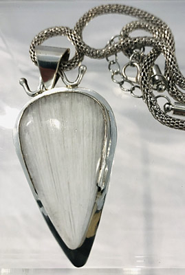 fine silver pendant semi-precious stone